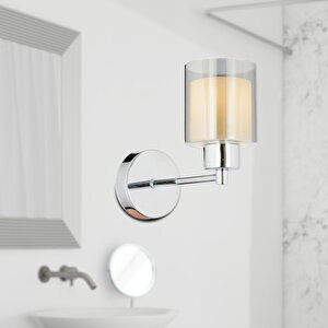 Goldie Krom Kaplama Duvar Lambası Yatak Odası-yatak Başı-banyo İçin Modern Aplikli̇k