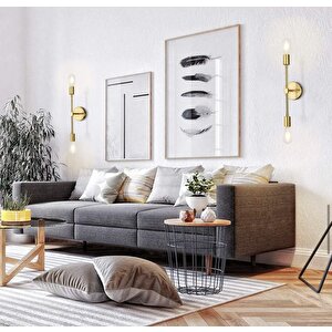 Eskitme Gold Sarı Modern  Duvar Aplik