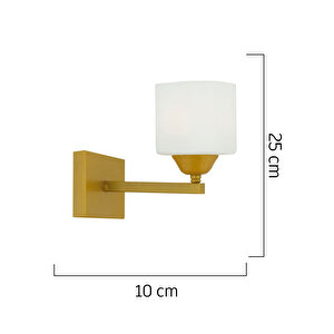 Minel Gold Duvar Lambası Yatak Odası-yatak Başı-banyo İçin Modern Aplik