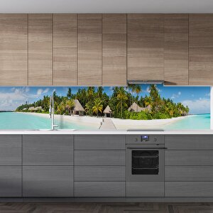 Mutfak Tezgah Arası Folyo Fayans Kaplama Folyosu Maldivler 60x200 cm