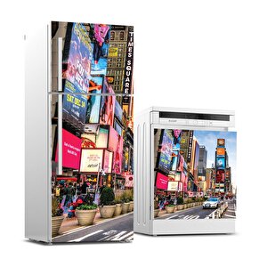Buzdolabı Ve Bulaşık Makinası Beyaz Eşya Sticker Kaplama Times Newyork