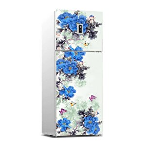 Buzdolabı Sticker Kaplama Dolap Kaplama Etiketi Mor Çiçekler