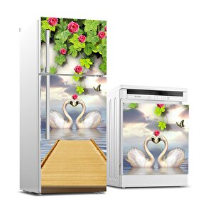Buzdolabı Ve Bulaşık Makinası Beyaz Eşya Sticker Kaplama Modern Gölet