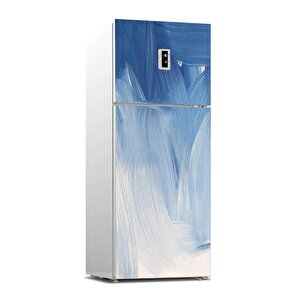 Buzdolabı Sticker Kaplama Dolap Kaplama Etiketi Soyut Mavi Boyama