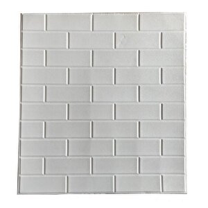 Nw63 Beyaz Sade Tuğla Kendinden Yapışkanlı Duvar Paneli