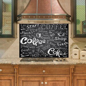 Mutfak Duvar Tezgah Arası Ocak Arkası Sticker Kaplama Coffee Shop