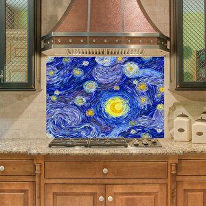 Mutfak Duvar Tezgah Arası Ocak Arkası Sticker Kaplama Van Gogh