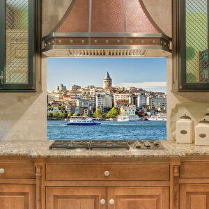 Mutfak Duvar Tezgah Arası Ocak Arkası Sticker Kaplama İstanbul Galata