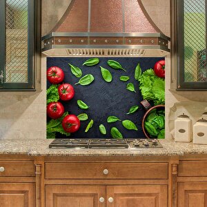 Mutfak Duvar Tezgah Arası Ocak Arkası Sticker Kaplama Domates Kıvırcık