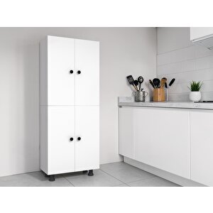Lier %100 Mdf 6 Raflı Çok Amaçlı Mutfak Banyo Ayakkabılık Dolabı 50 Cm