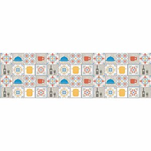 Mutfak Tezgah Arası Folyo Fayans Kaplama Folyosu Sunum 60x300 cm