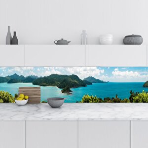 Mutfak Tezgah Arası Folyo Fayans Kaplama Folyosu Avustralya Manzara 60x100 cm