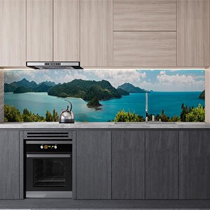Mutfak Tezgah Arası Folyo Fayans Kaplama Folyosu Avustralya Manzara 60x100 cm