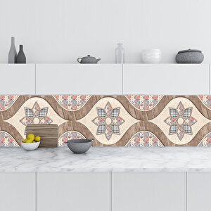 Mutfak Tezgah Arası Folyo Fayans Kaplama Folyosu Rustik Design 60x500 cm