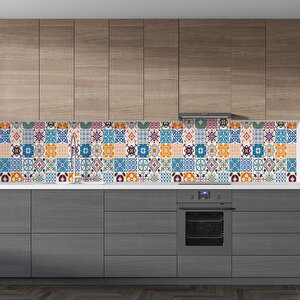 Mutfak Tezgah Arası Folyo Fayans Kaplama Folyosu Fayans Deseni 60x300 cm