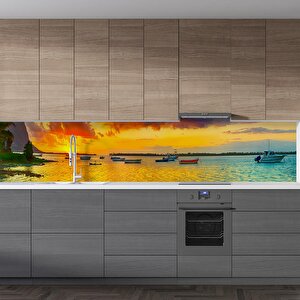 Mutfak Tezgah Arası Folyo Fayans Kaplama Folyosu Mauritius 60x500 cm