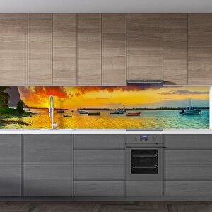 Mutfak Tezgah Arası Folyo Fayans Kaplama Folyosu Mauritius 60x300 cm