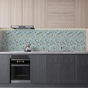 Mutfak Tezgah Arası Folyo Fayans Kaplama Folyosu Terrazzo 60x300 cm