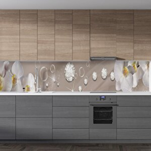 Mutfak Tezgah Arası Folyo Fayans Kaplama Folyosu Elmas Çiçek 60x500 cm