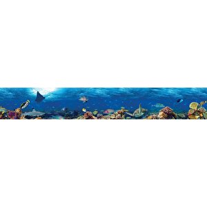 Mutfak Tezgah Arası Folyo Fayans Kaplama Folyosu Denizaltı 60x300 cm