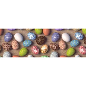 Mutfak Tezgah Arası Folyo Fayans Kaplama Folyosu Renkli Yumurtalar 60x100 cm