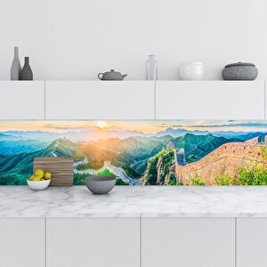 Mutfak Tezgah Arası Folyo Fayans Kaplama Folyosu Çin Seddi 60x500 cm