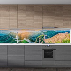 Mutfak Tezgah Arası Folyo Fayans Kaplama Folyosu Çin Seddi 60x100 cm