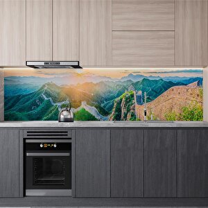 Mutfak Tezgah Arası Folyo Fayans Kaplama Folyosu Çin Seddi 60x100 cm