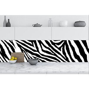 Mutfak Tezgah Arası Folyo Fayans Kaplama Folyosu Zebra Desen 60x200 cm