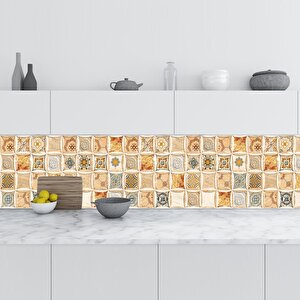 Mutfak Tezgah Arası Folyo Fayans Kaplama Folyosu Seramik Modern Design 60x200 cm