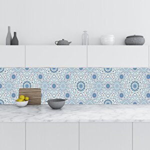 Mutfak Tezgah Arası Folyo Fayans Kaplama Folyosu Suluboya Arabic Design 60x100 cm