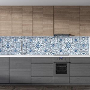 Mutfak Tezgah Arası Folyo Fayans Kaplama Folyosu Suluboya Arabic Design 60x100 cm
