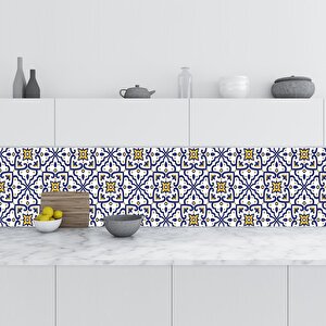 Mutfak Tezgah Arası Folyo Fayans Kaplama Folyosu İtalyan Çini Motif 60x500 cm