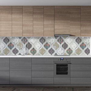 Mutfak Tezgah Arası Folyo Fayans Kaplama Folyosu Renkli Design Seramik 60x300 cm