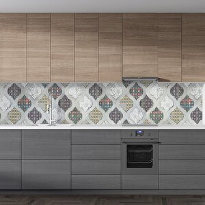 Mutfak Tezgah Arası Folyo Fayans Kaplama Folyosu Renkli Design Seramik 60x200 cm