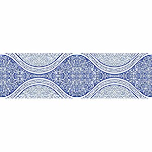 Mutfak Tezgah Arası Folyo Fayans Kaplama Folyosu Mavi Desen 60x500 cm