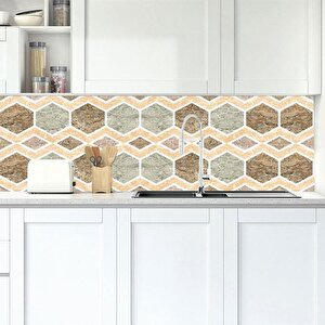 Mutfak Tezgah Arası Folyo Fayans Kaplama Folyosu Baklava Desen 60x500 cm