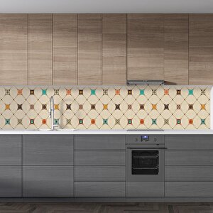 Mutfak Tezgah Arası Folyo Fayans Kaplama Folyosu Majolika Motif 3 60x100 cm
