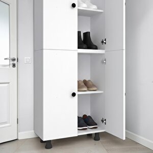 Sarvel Mdf 4 Raflı Çok Amaçlı Mutfak Banyo Ayakkabılık Dolap 50cm