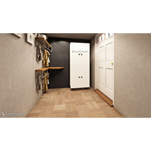 Sarvel Mdf 4 Raflı Çok Amaçlı Mutfak Banyo Ayakkabılık Dolap 50cm