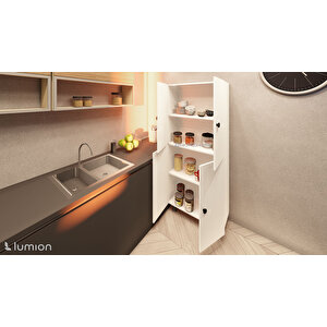 Valentu Mdf 4 Raflı Çok Amaçlı Mutfak Banyo Ayakkabılık Dolap 50cm