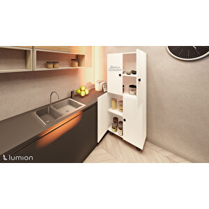 Valentu Mdf 4 Raflı Çok Amaçlı Mutfak Banyo Ayakkabılık Dolap 60cm