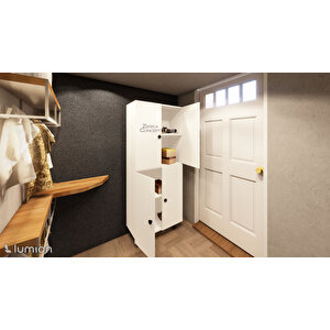 Sarvel Mdf 4 Raflı Çok Amaçlı Mutfak Banyo Ayakkabılık Dolap 60cm