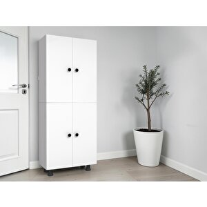 Faro Mdf 4 Raflı Çok Amaçlı Mutfak Banyo Ayakkabılık Dolap 70cm