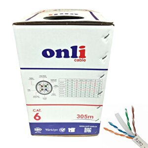 305mt 24awg Utp Cat6 Network Kablosu Gri Yerli Üretim