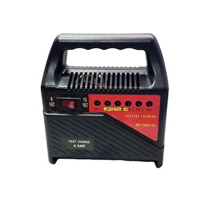 Hb-1206s 6v-12v Ayarlı 6amper Taşınabilir Akü Şarj Cihazı