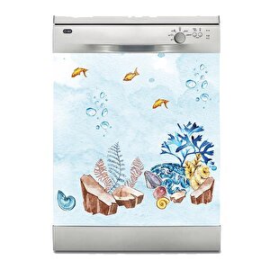 Bulaşık Makinesi Sticker Kaplama Beyaz Eşya Kaplama Denizaltı Yosun