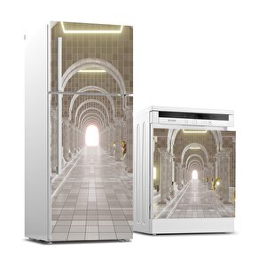 Buzdolabı Ve Bulaşık Makinası Beyaz Eşya Sticker Kaplama 3d Saray