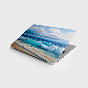 Laptop Sticker Bilgisayar Notebook Pc Kaplama Etiketi Deniz Yağlıboya Desen