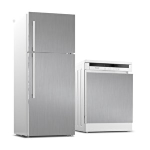 Buzdolabı Ve Bulaşık Makinası Beyaz Eşya Sticker Kaplama Metalik Doku